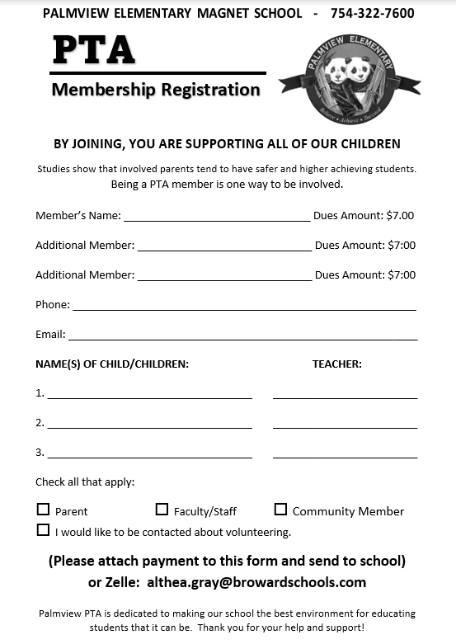  PTA Membership Form Thumbnail